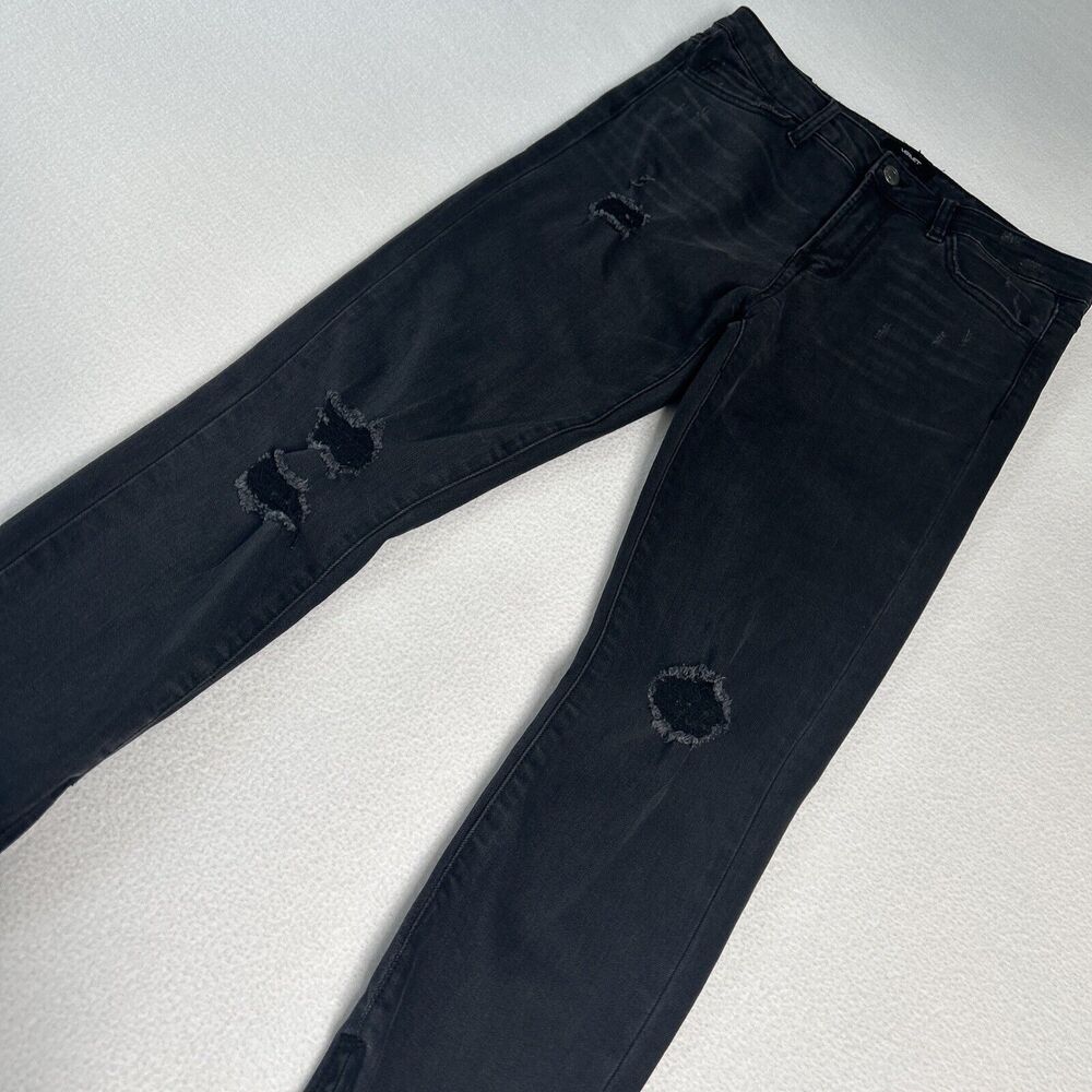 Vervet Women's Size 29 NWT Distressed Crop Skinny Mid-Rise Jean Black VT673
